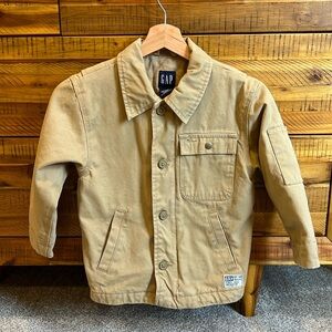 Gap × Vintage 1990’s Boys cream quilt lined gap jacket Y2K